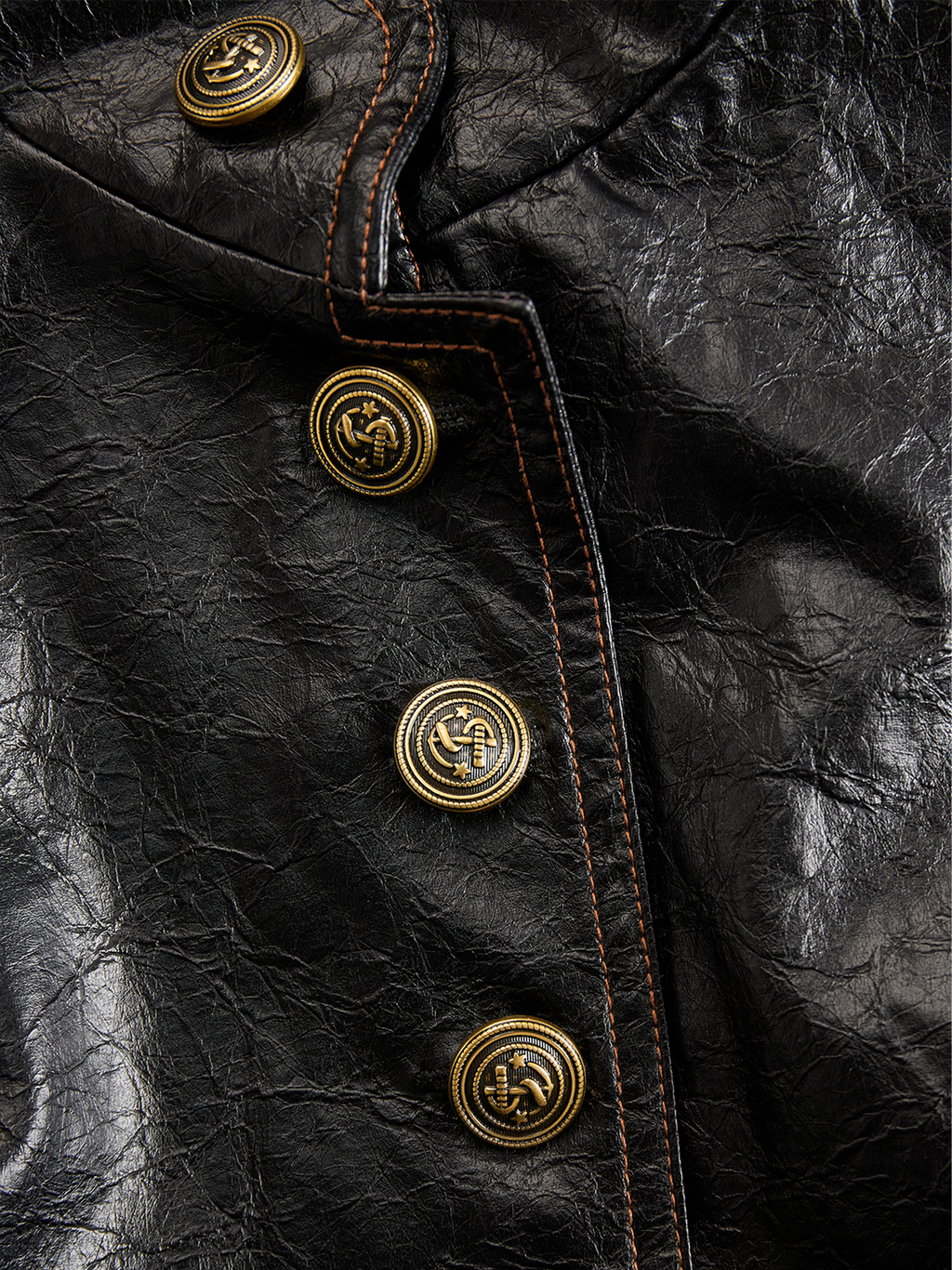 Renata · Chaqueta Retro Botones Metálicos