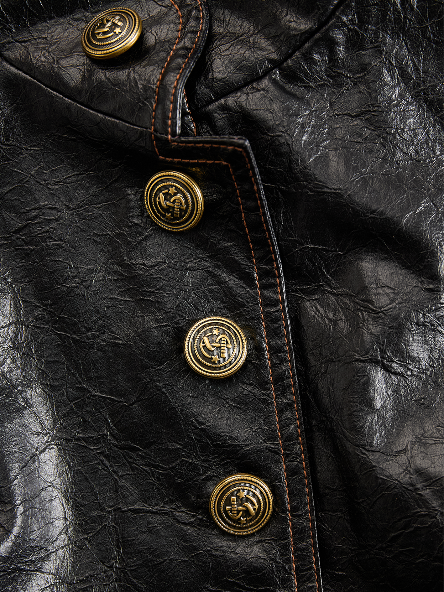 Renata · Chaqueta Retro Botones Metálicos
