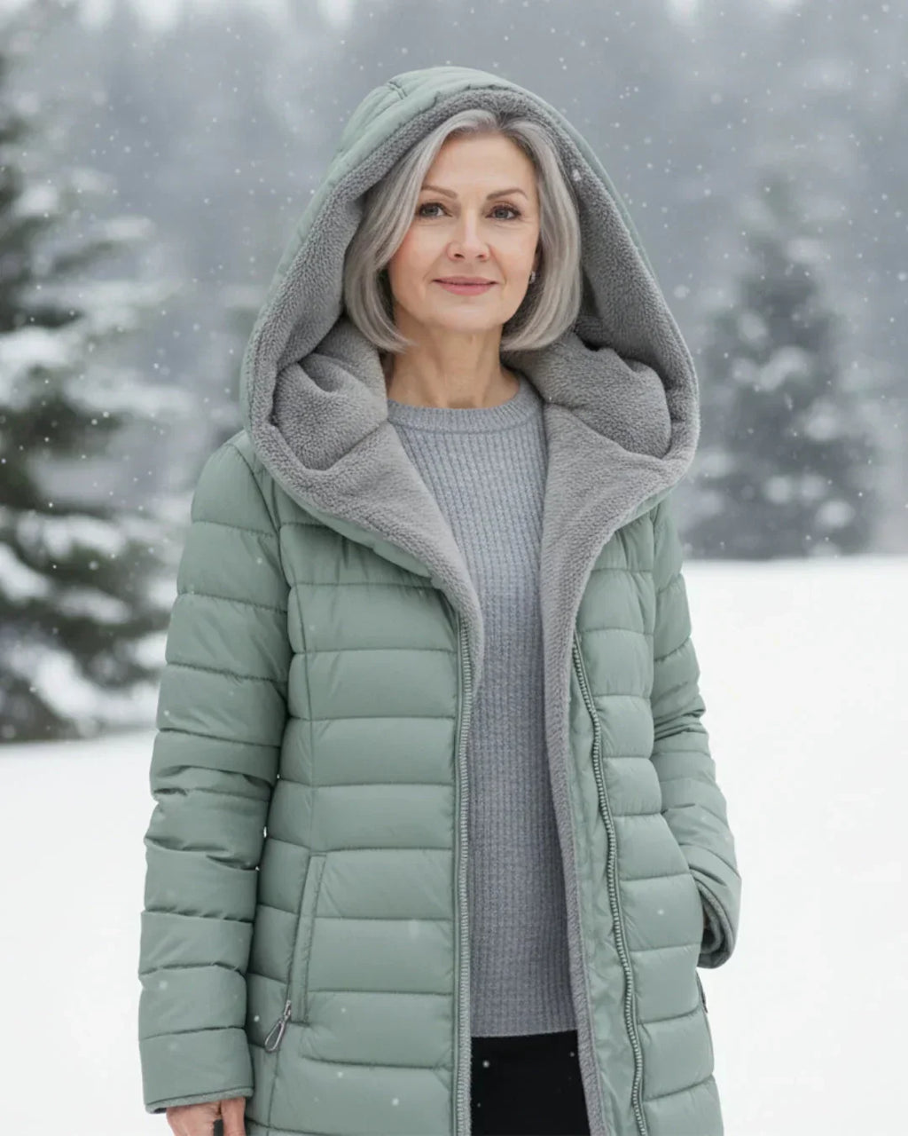 Olivia | Chaqueta de invierno con capucha cálida