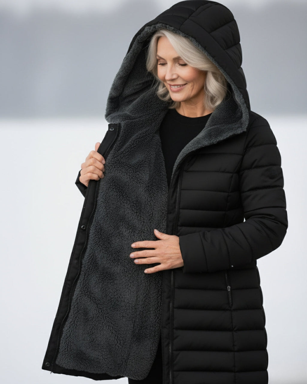 Lola | Abrigo Puffer Doble en Forro Polar