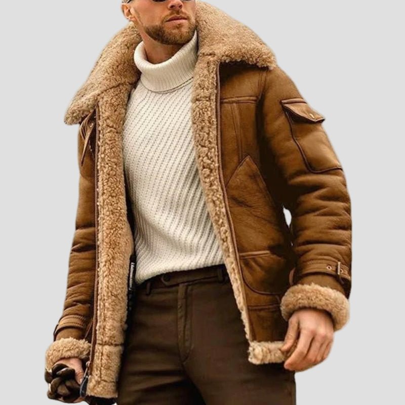 Liam | Abrigo Grueso Vintage de Invierno con Solapa