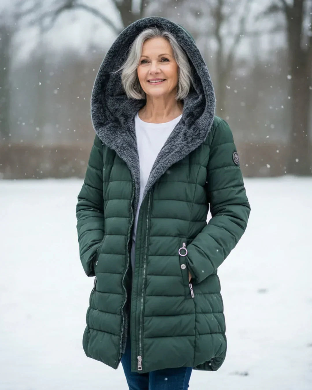 Olivia | Chaqueta de invierno con capucha cálida