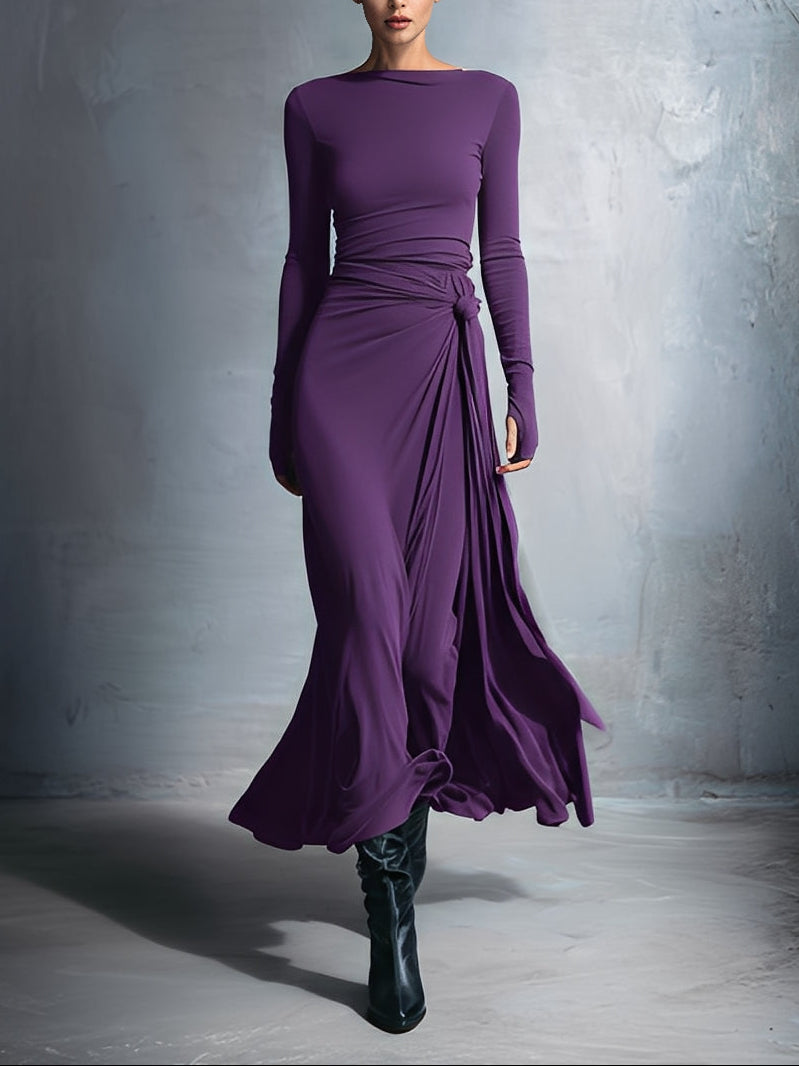 Nadia ❘ Vestido maxi con nudo lateral