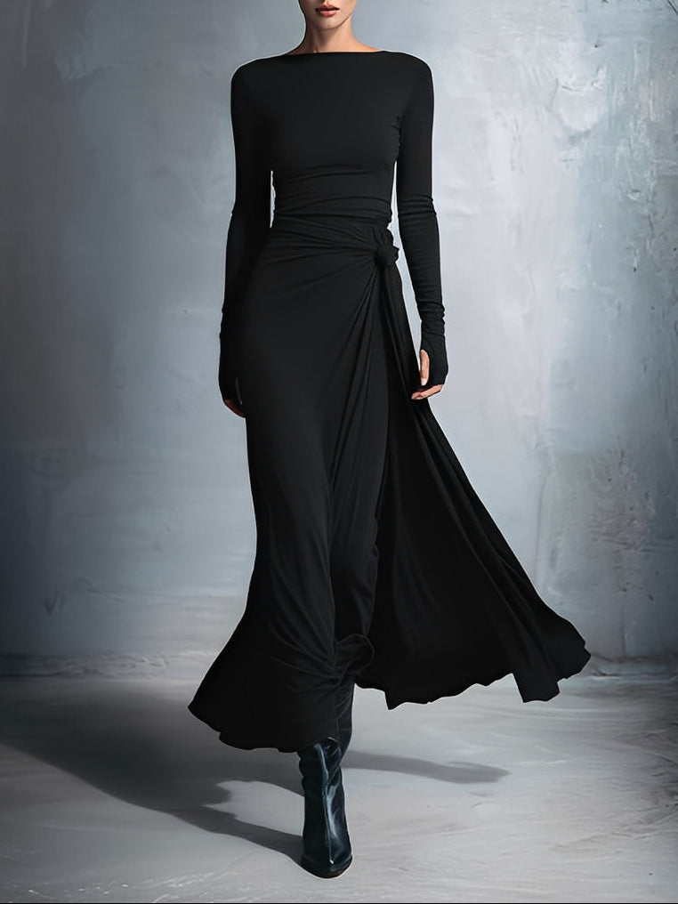 Nadia ❘ Vestido maxi con nudo lateral