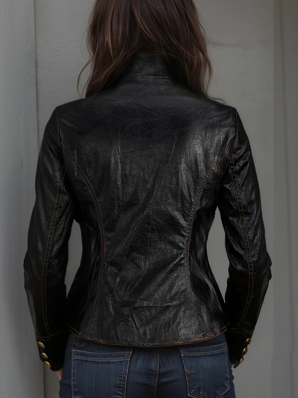 Renata · Chaqueta Retro Botones Metálicos
