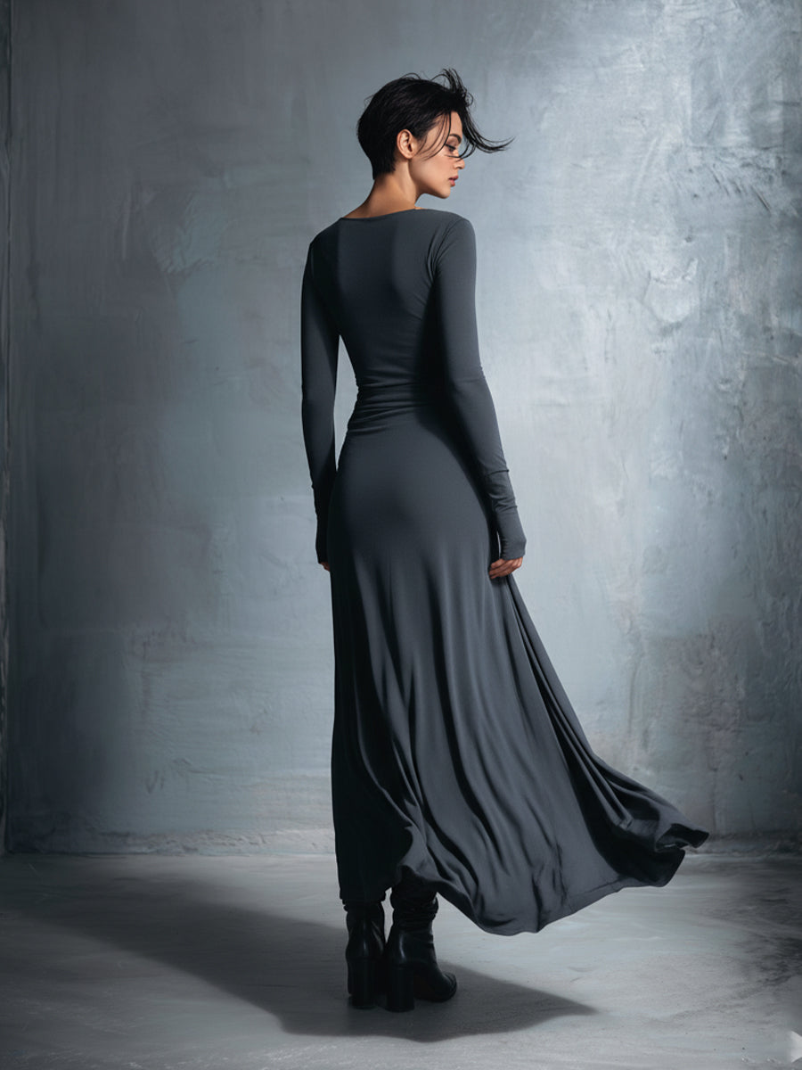 Nadia ❘ Vestido maxi con nudo lateral