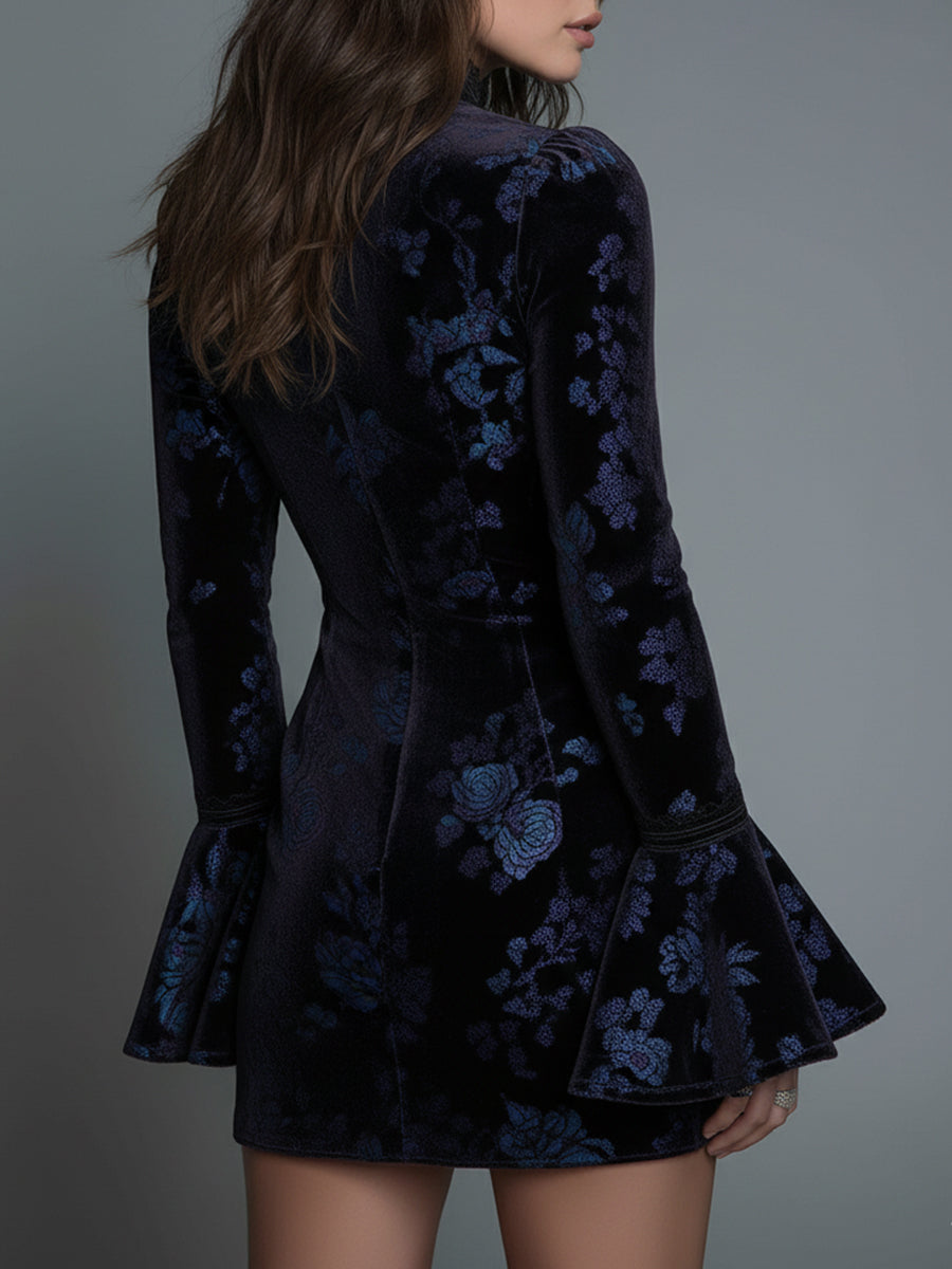 Vera · Vestido Mini Terciopelo Burdeos