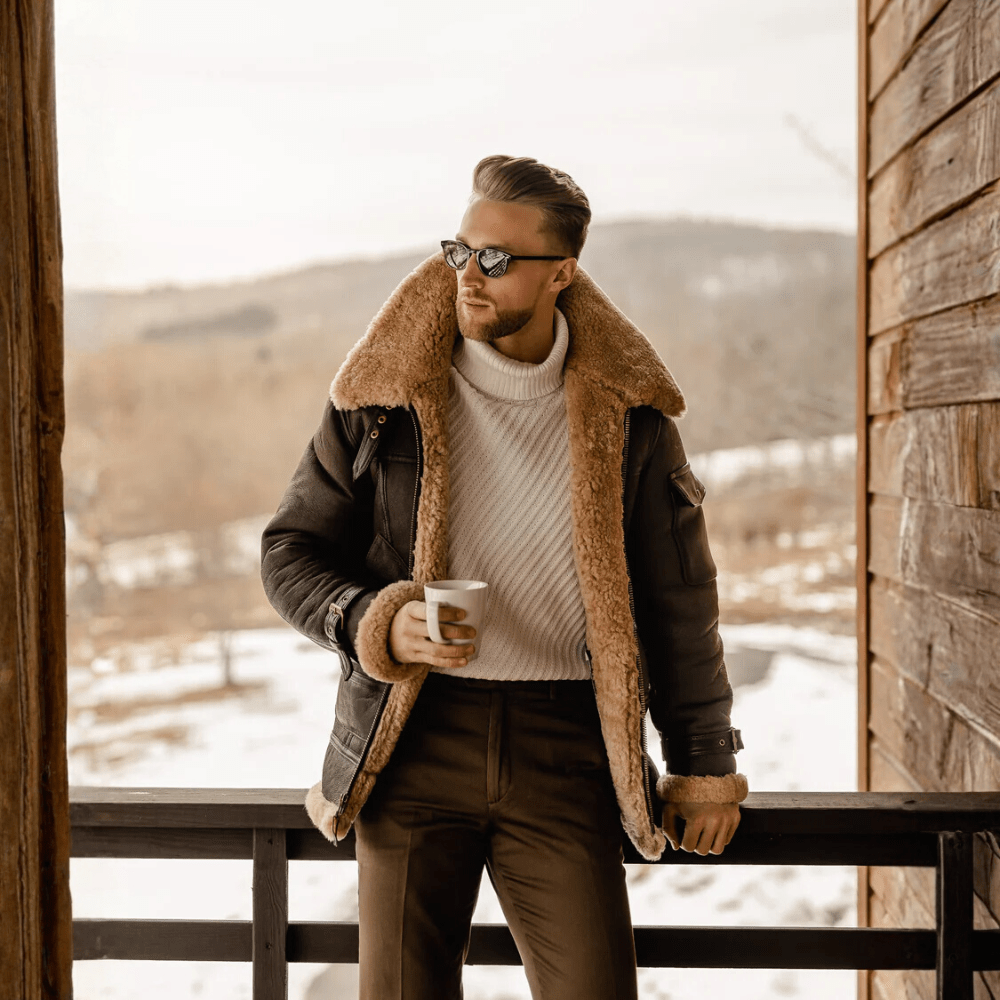 Liam | Abrigo Grueso Vintage de Invierno con Solapa