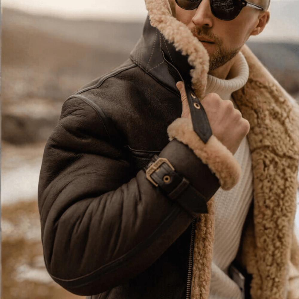Liam | Abrigo Grueso Vintage de Invierno con Solapa