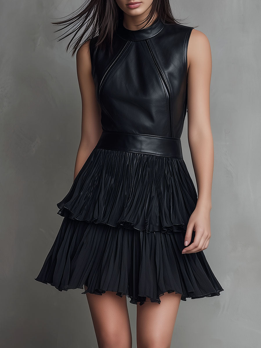 Noa · Vestido mini con falda plisada