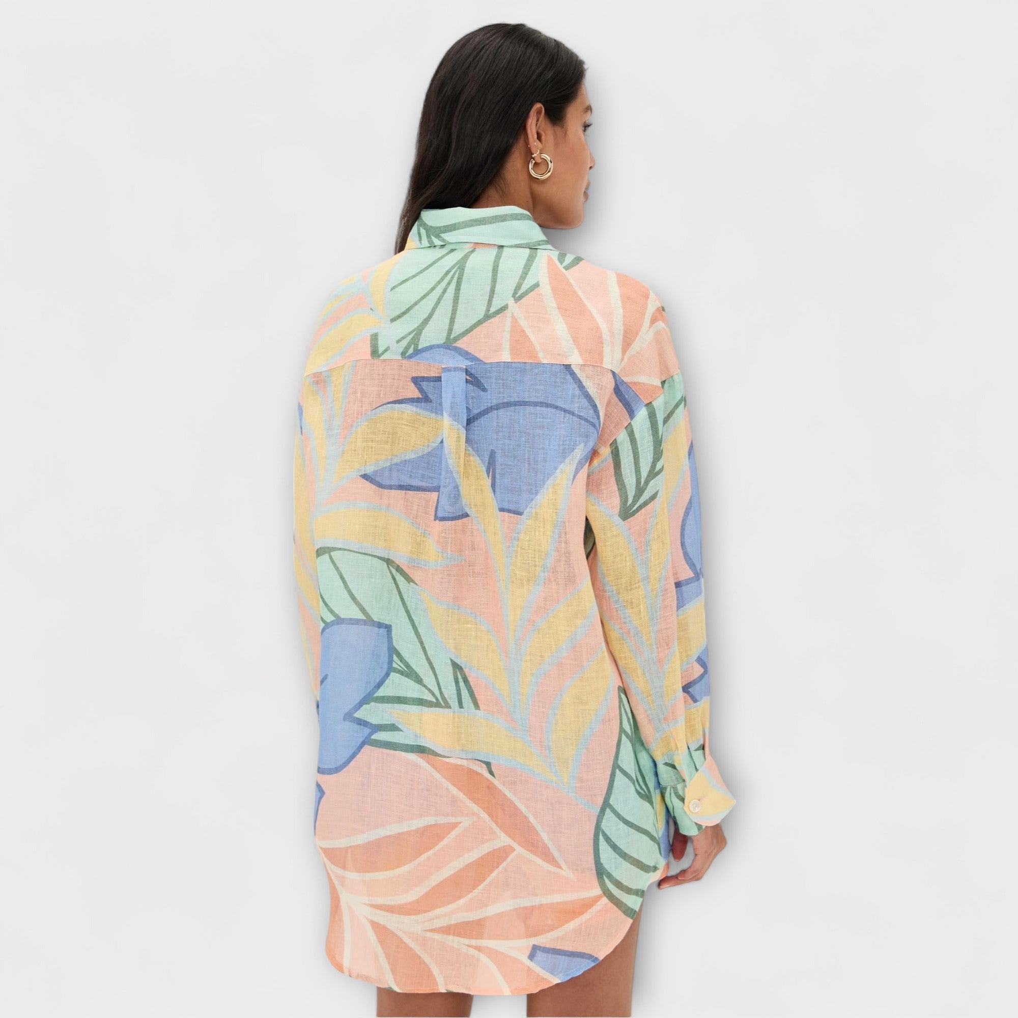 Mary - Conjunto Corto de Estampado Tropical de Playa Boyfriend