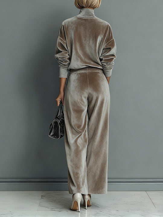 Sofía · Conjunto Terciopelo Cuello Alto