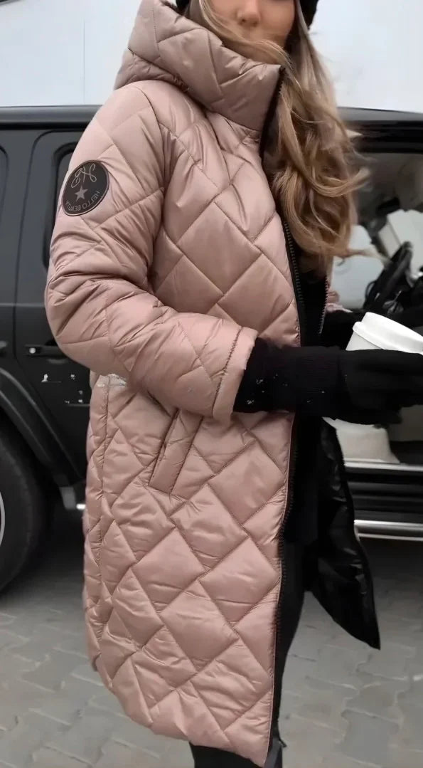Vera | Abrigo Acolchado con Capucha – Calidez Premium y Elegancia Invernal