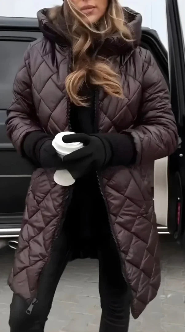 Vera | Abrigo Acolchado con Capucha – Calidez Premium y Elegancia Invernal