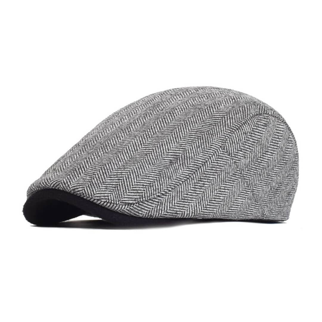 Ivy Wool Cap with Herringbone Design | ROMA