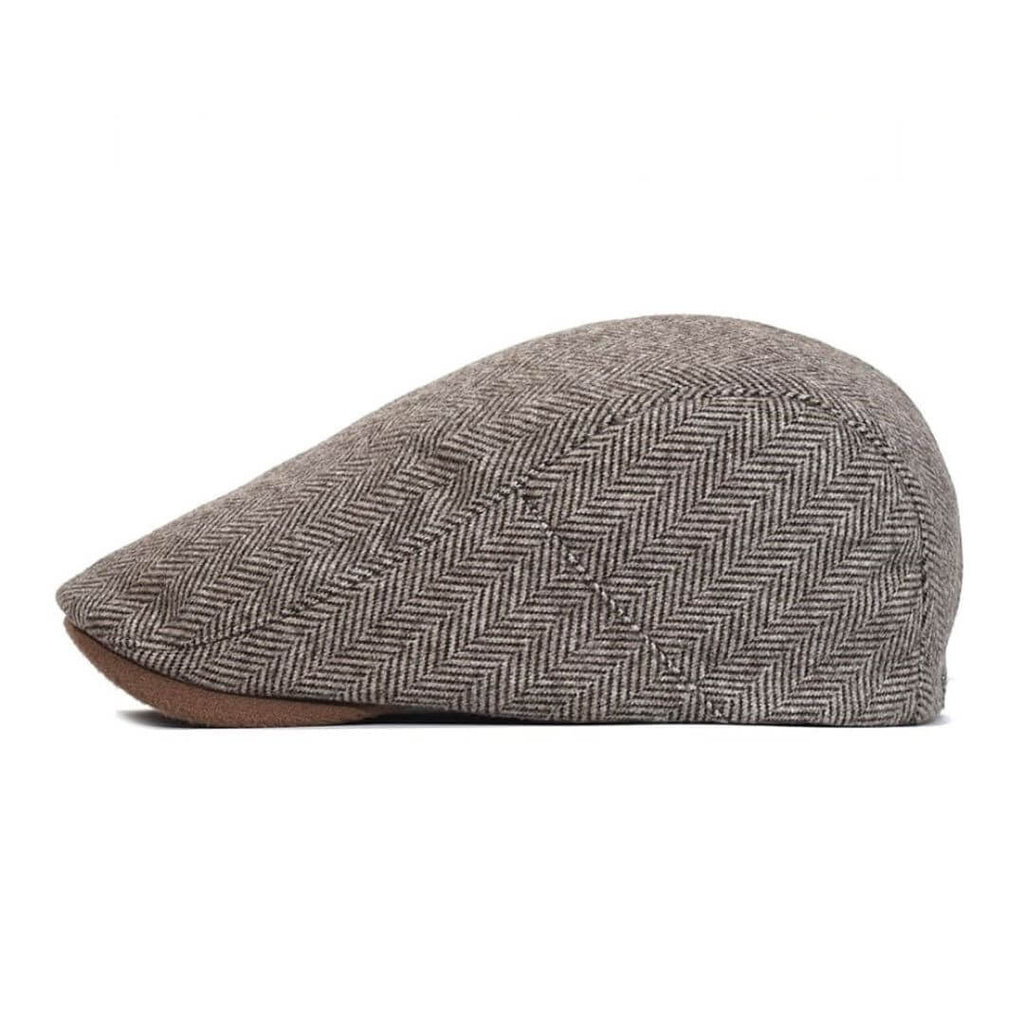 Ivy Wool Cap with Herringbone Design | ROMA