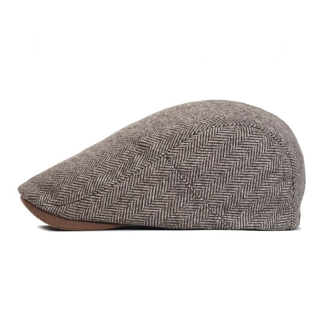 Ivy Wool Cap with Herringbone Design | ROMA