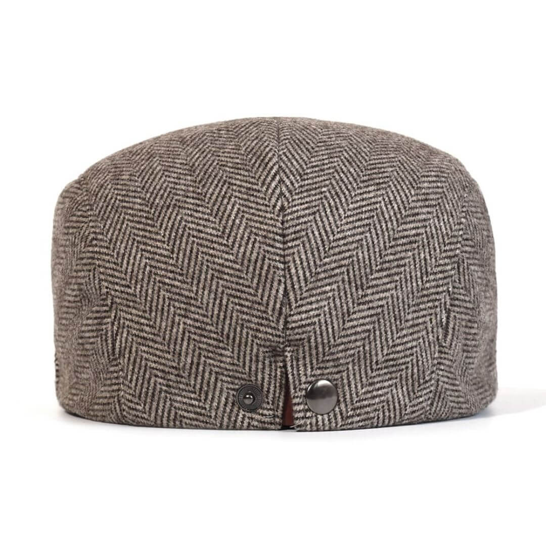 Ivy Wool Cap with Herringbone Design | ROMA