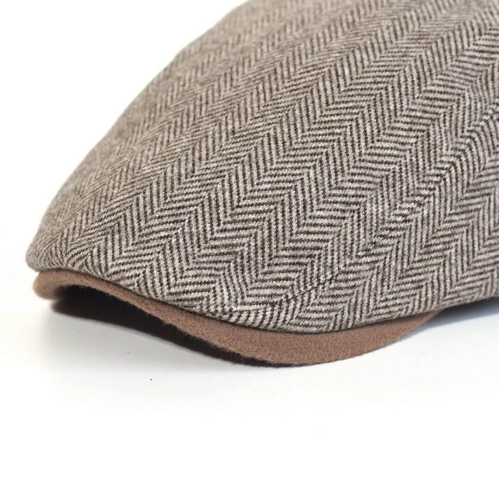 Ivy Wool Cap with Herringbone Design | ROMA