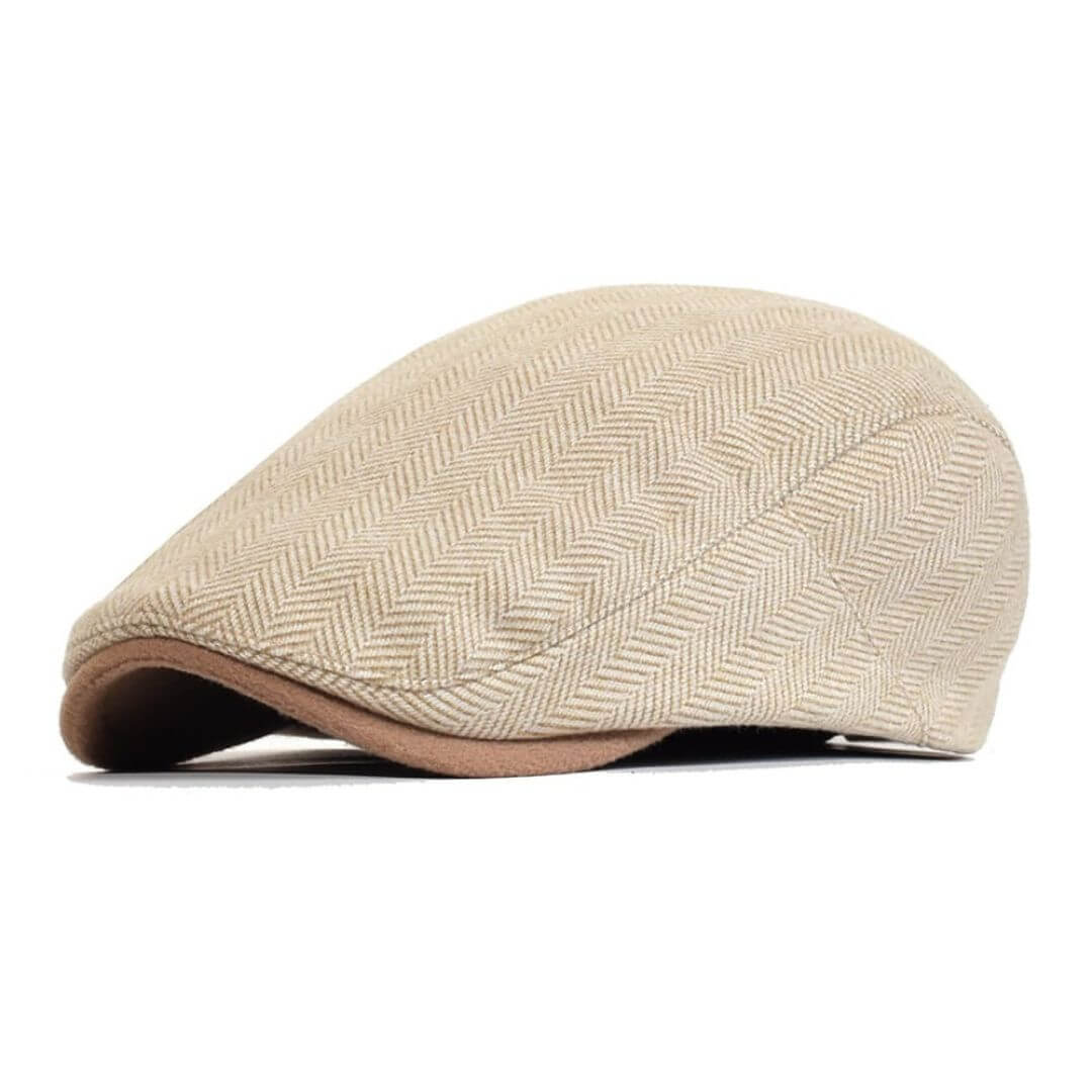 Ivy Wool Cap with Herringbone Design | ROMA