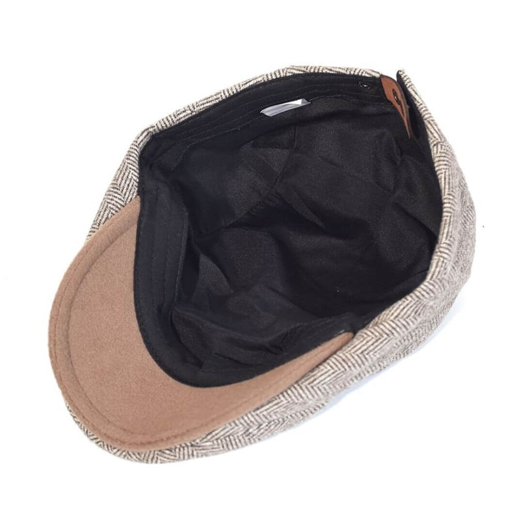 Ivy Wool Cap with Herringbone Design | ROMA