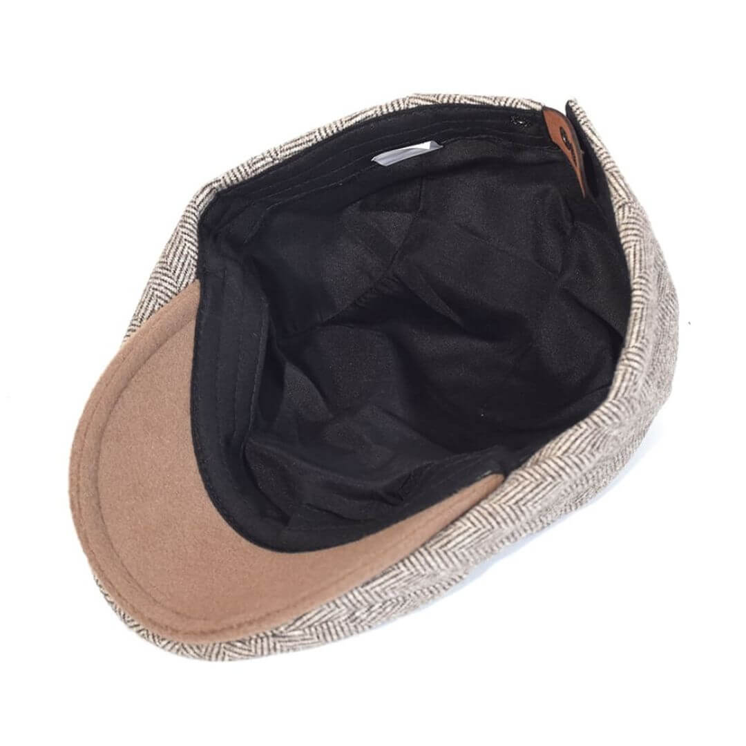 Ivy Wool Cap with Herringbone Design | ROMA