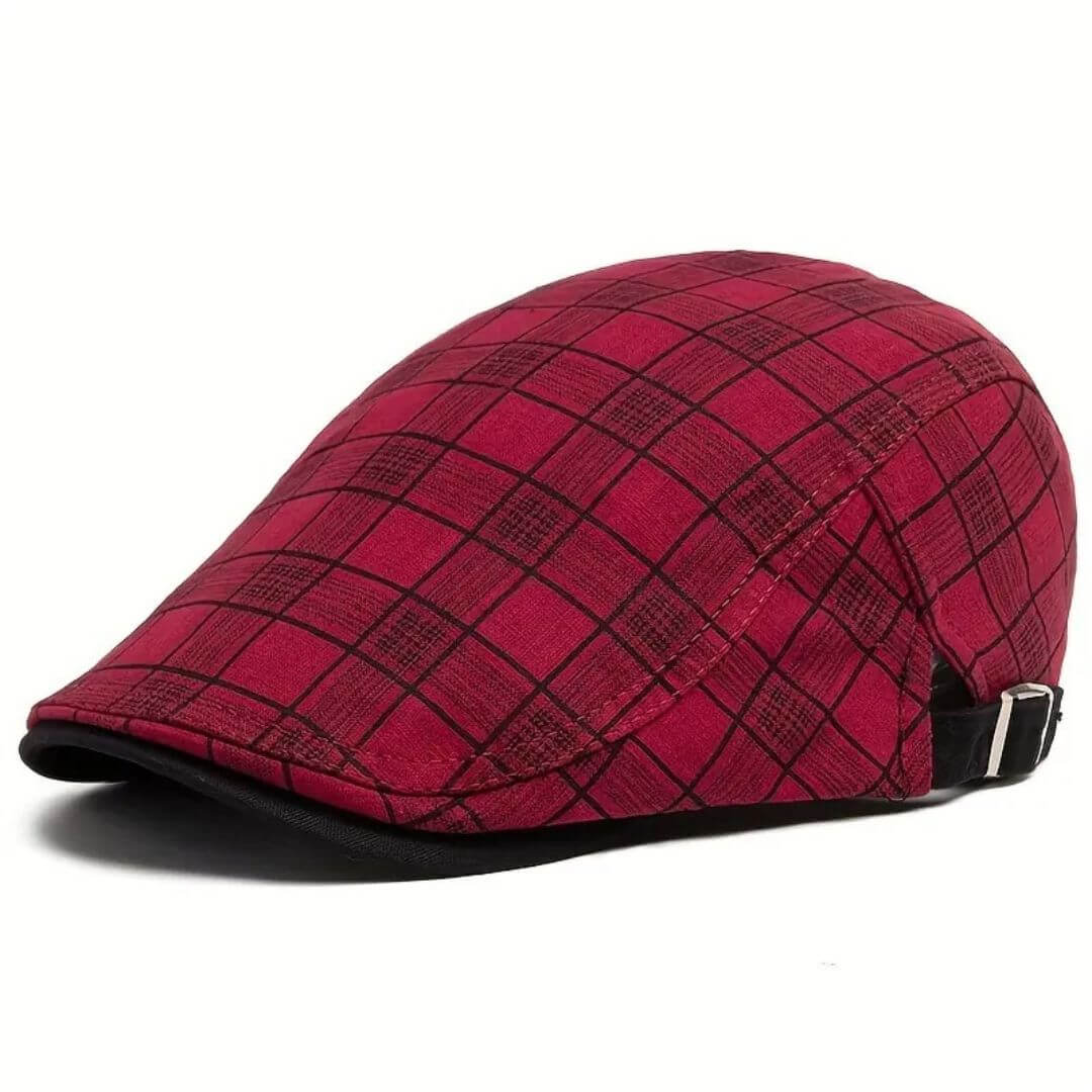 Striped Linen and Cotton Flat Cap | WELLINGTON