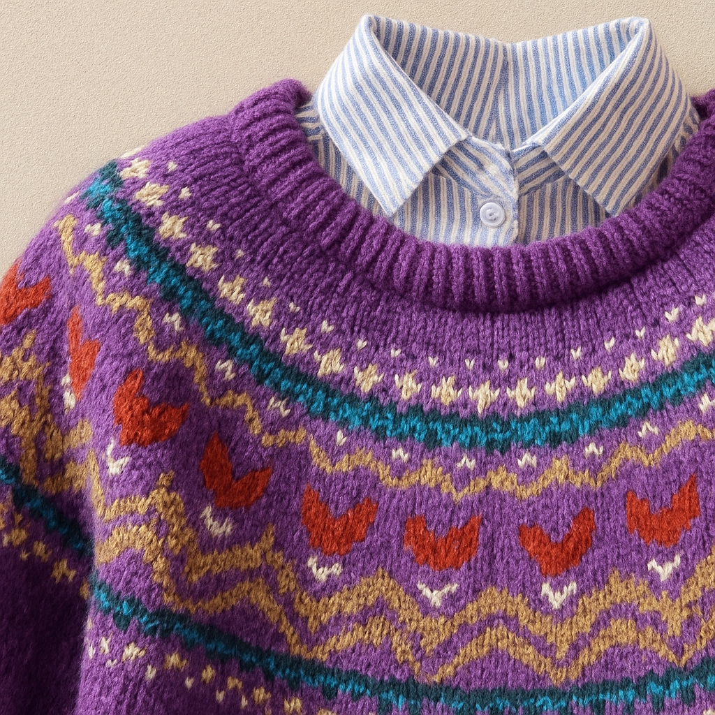 Solva™ | Suéter de Punto Vintage Clásico