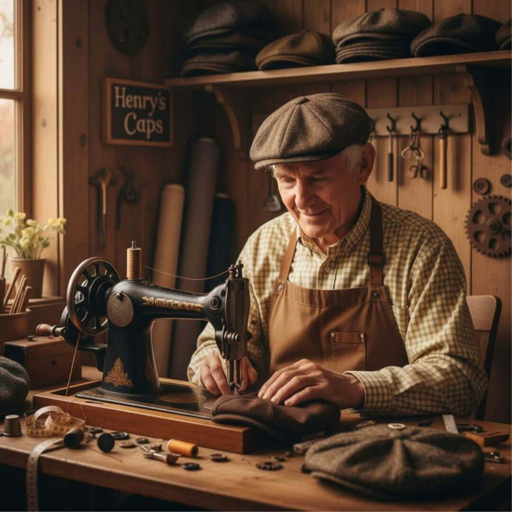 Ivy Wool Cap with Herringbone Design | ROMA
