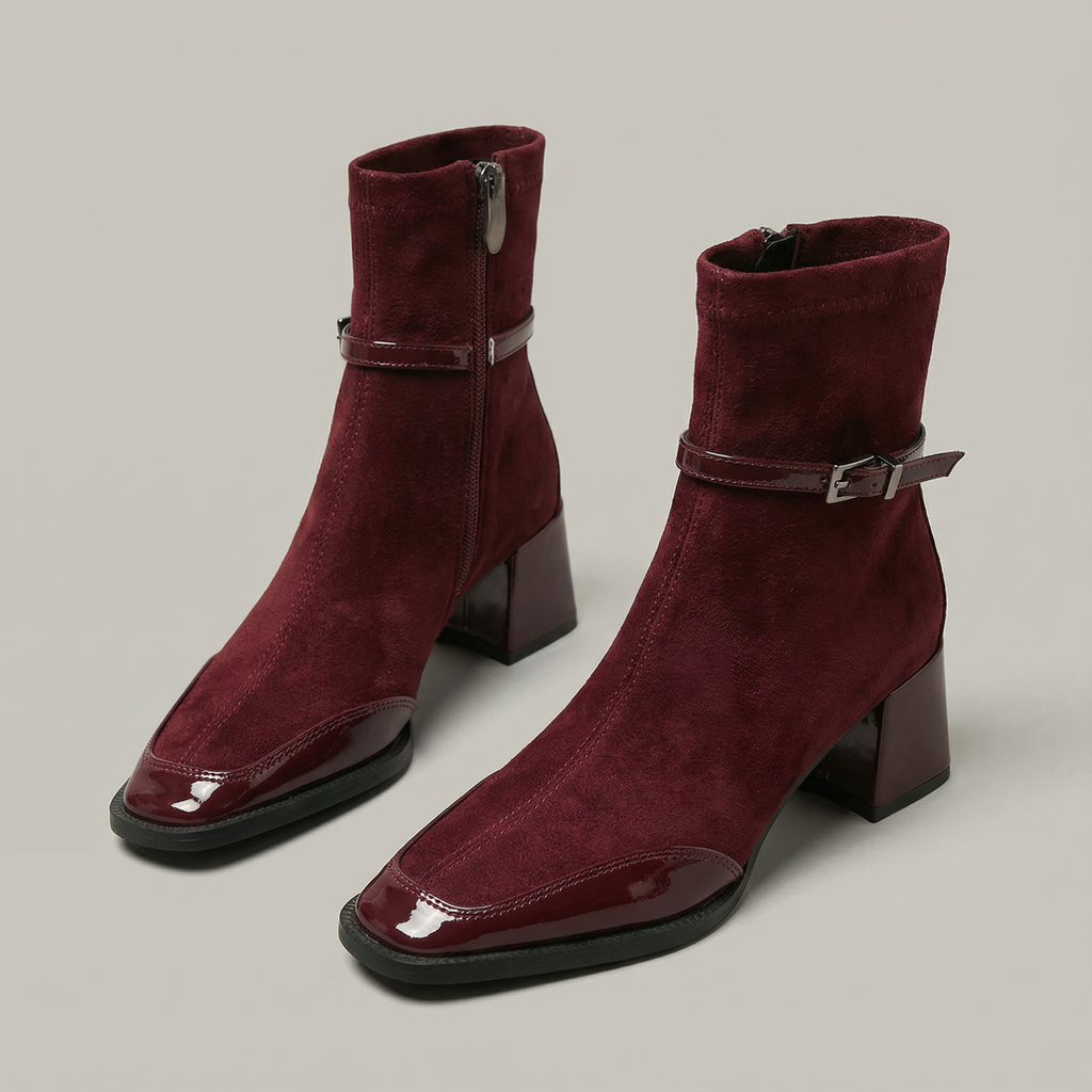 Romany | Botines Elegantes de Eco-Suede con Tacón Medio
