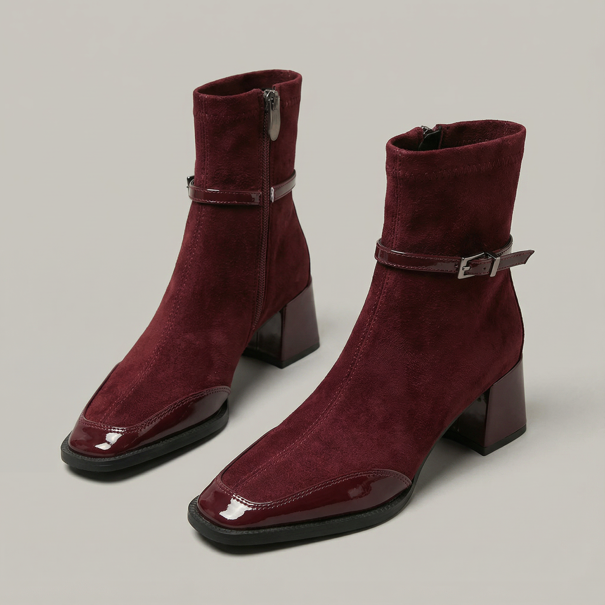 Romany | Botines Elegantes de Eco-Suede con Tacón Medio