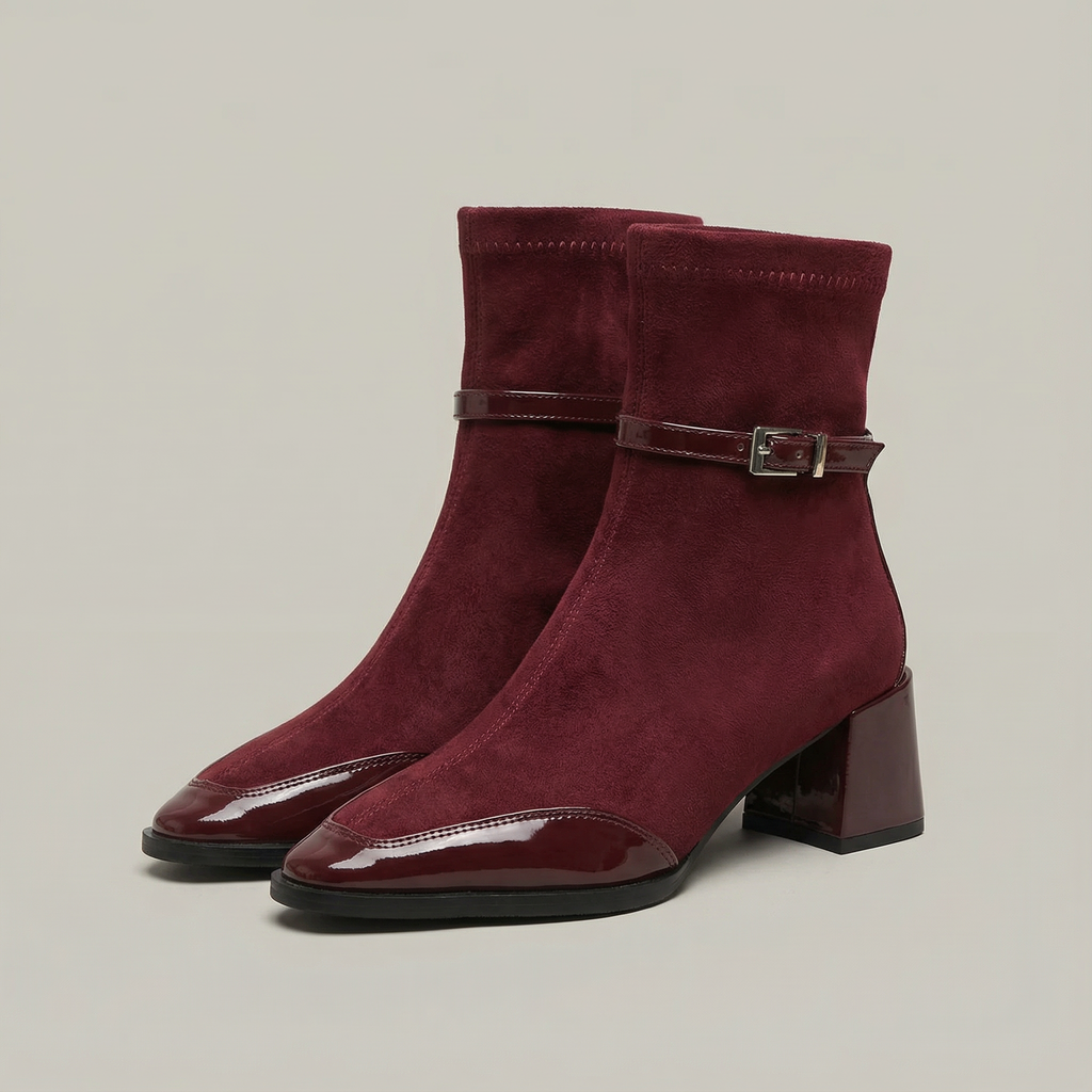 Romany | Botines Elegantes de Eco-Suede con Tacón Medio