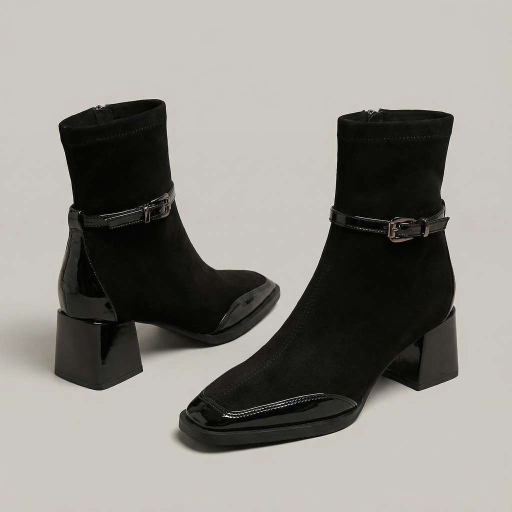 Romany | Botines Elegantes de Eco-Suede con Tacón Medio