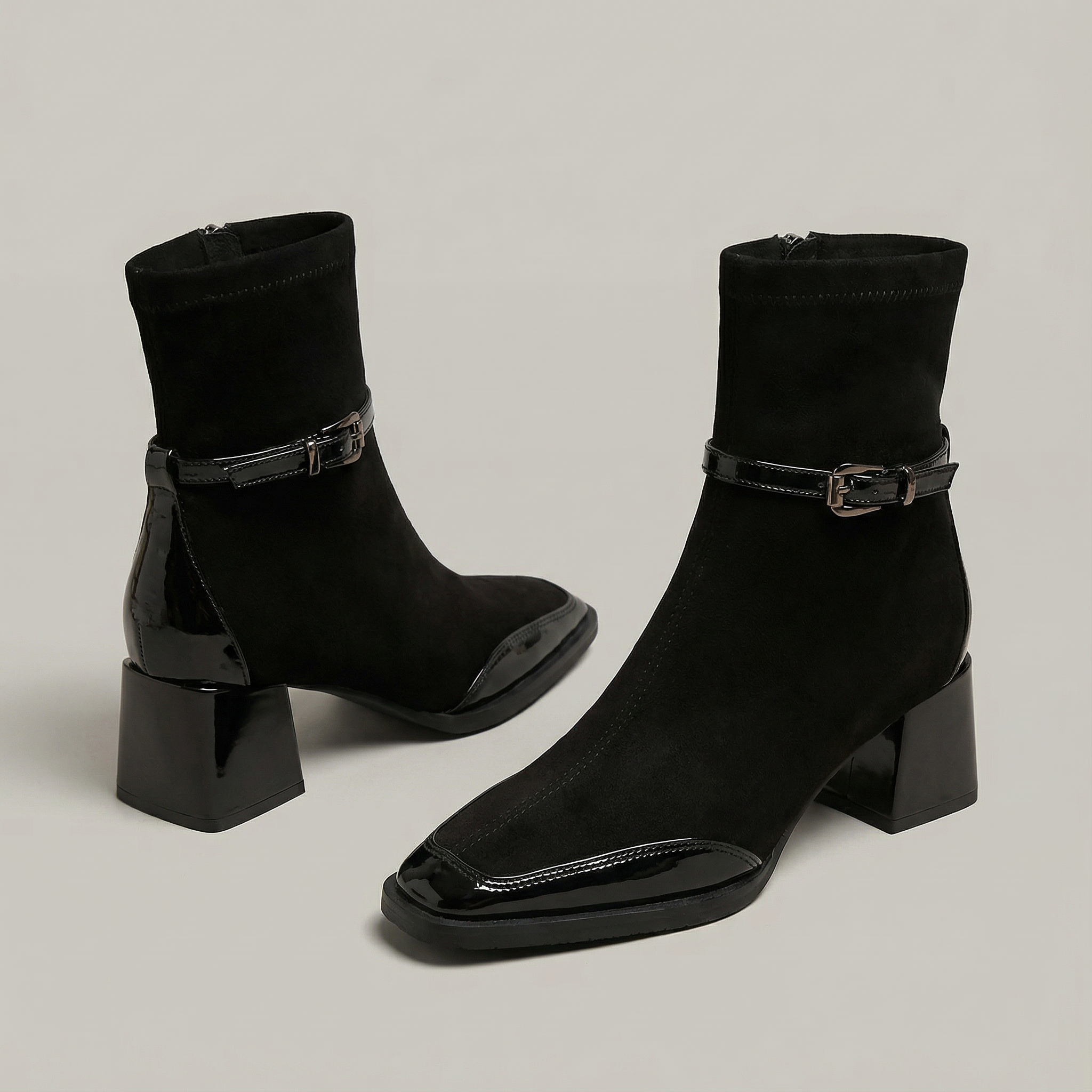 Romany | Botines Elegantes de Eco-Suede con Tacón Medio