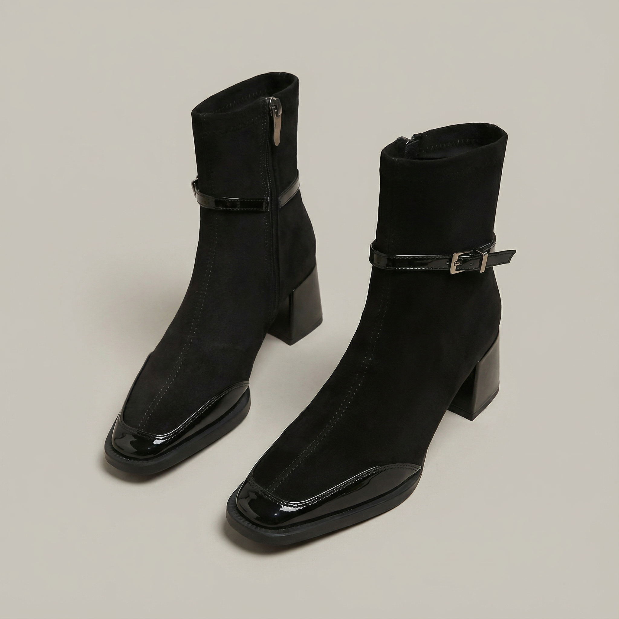 Romany | Botines Elegantes de Eco-Suede con Tacón Medio