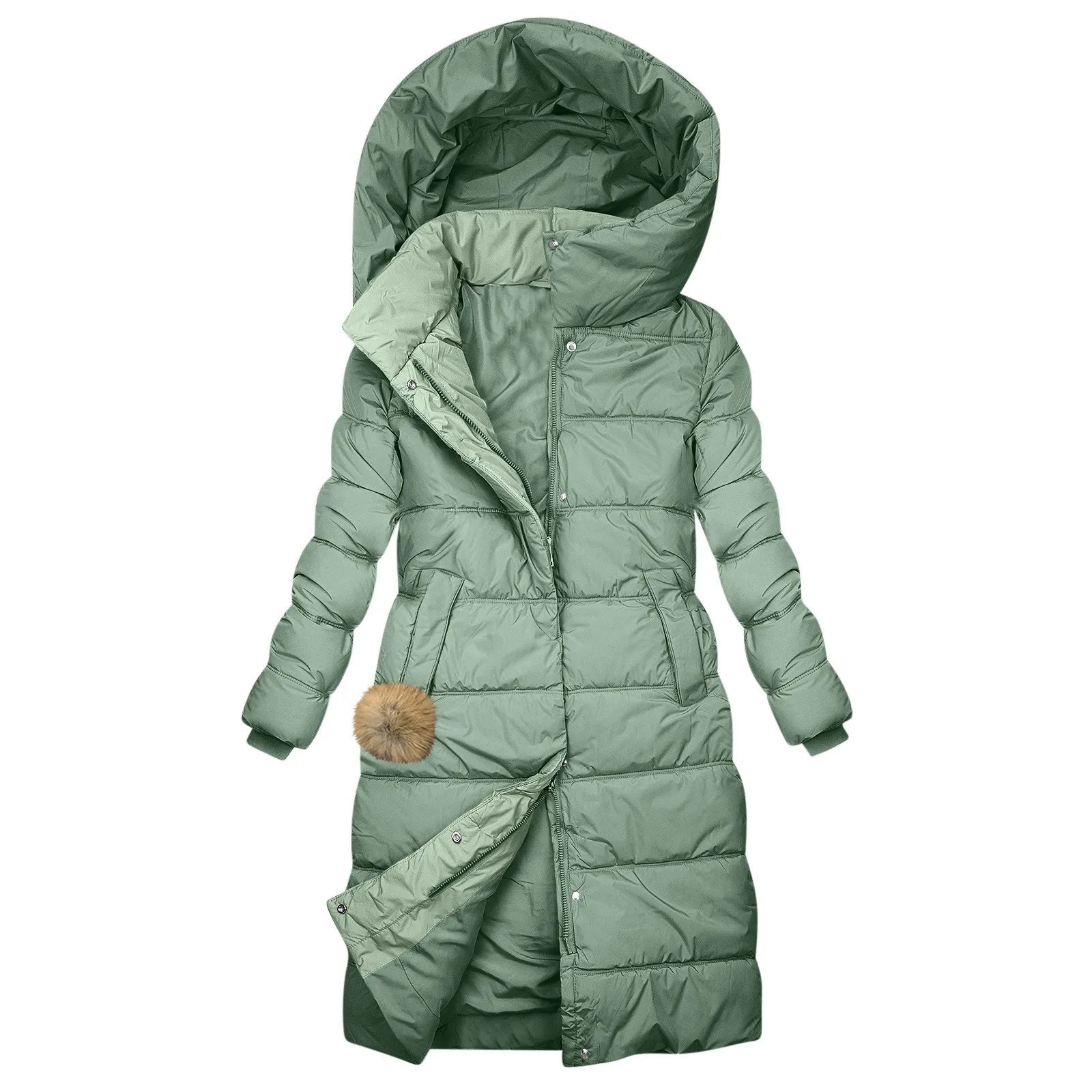 Karolína | Abrigo largo de invierno elegante con capucha