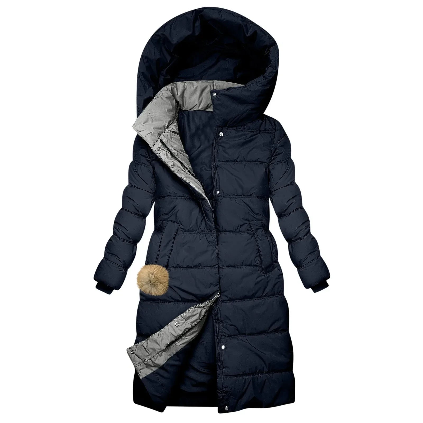 Karolína | Abrigo largo de invierno elegante con capucha