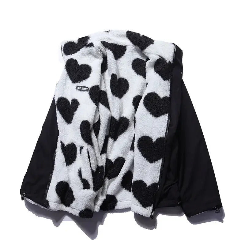 Radana | Chaqueta de invierno reversible con corazones