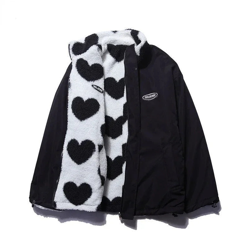 Radana | Chaqueta de invierno reversible con corazones