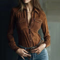 Elena · Blusa elegante con cuello de lazo