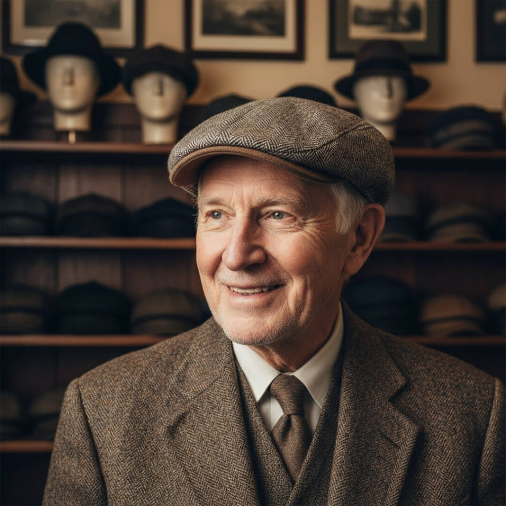 Ivy Wool Cap with Herringbone Design | ROMA