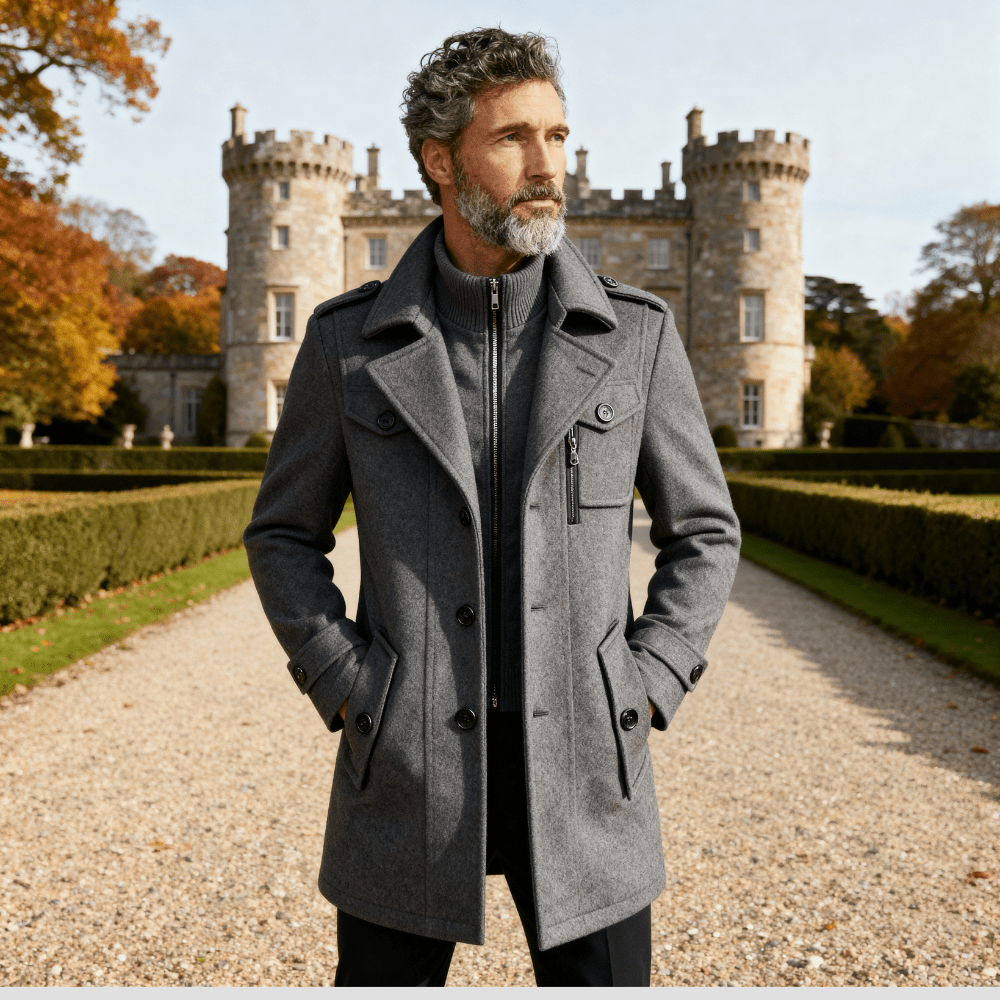 Rhett | Abrigo Retro de Doble Cuello