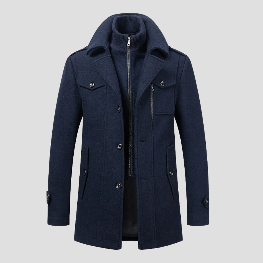 Rhett | Abrigo Retro de Doble Cuello