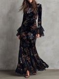 Isabel · Vestido fluido floral con mangas de campana
