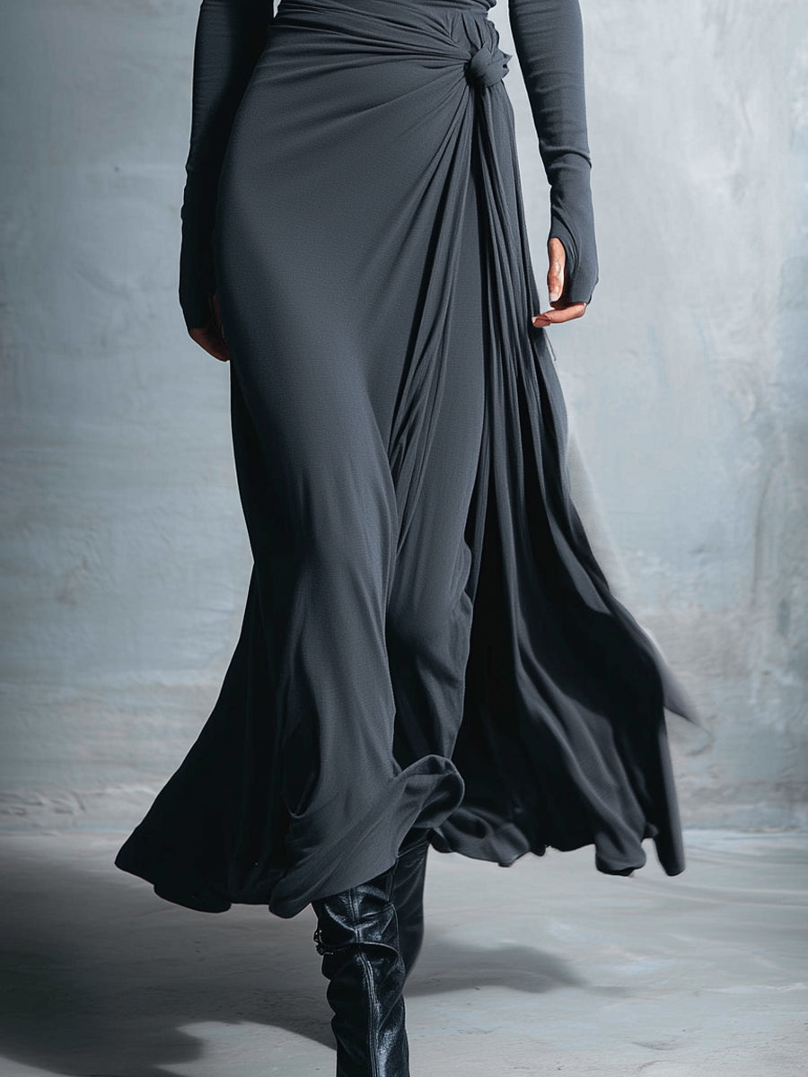 Nadia ❘ Vestido maxi con nudo lateral
