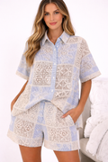 Conjunto de Dos Piezas de Encaje Sky Breeze