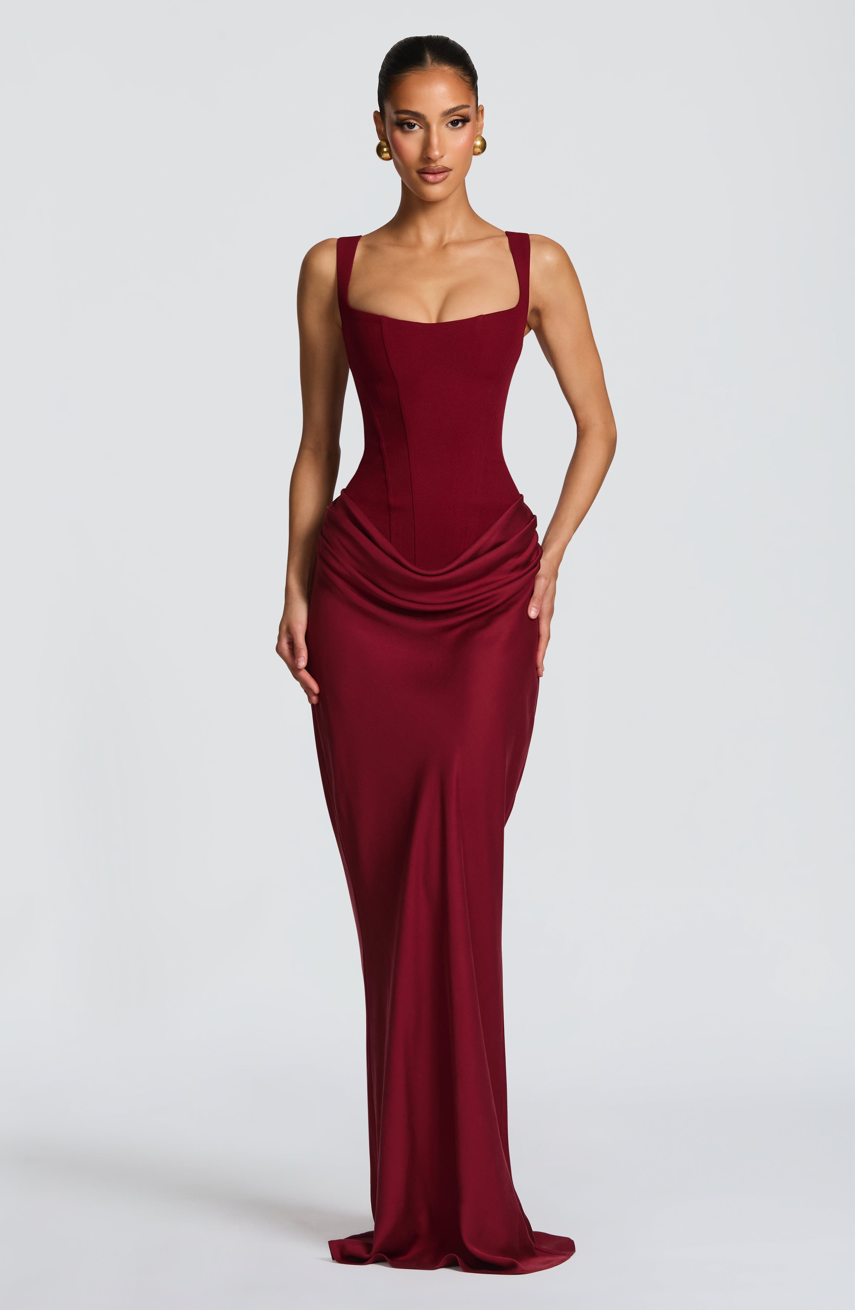 Elisa™ | Vestido premium estructurado con falda satinada