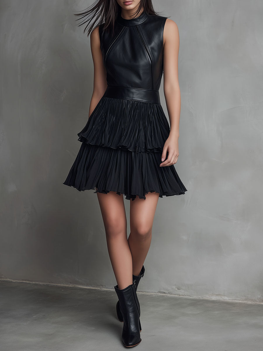 Noa · Vestido mini con falda plisada