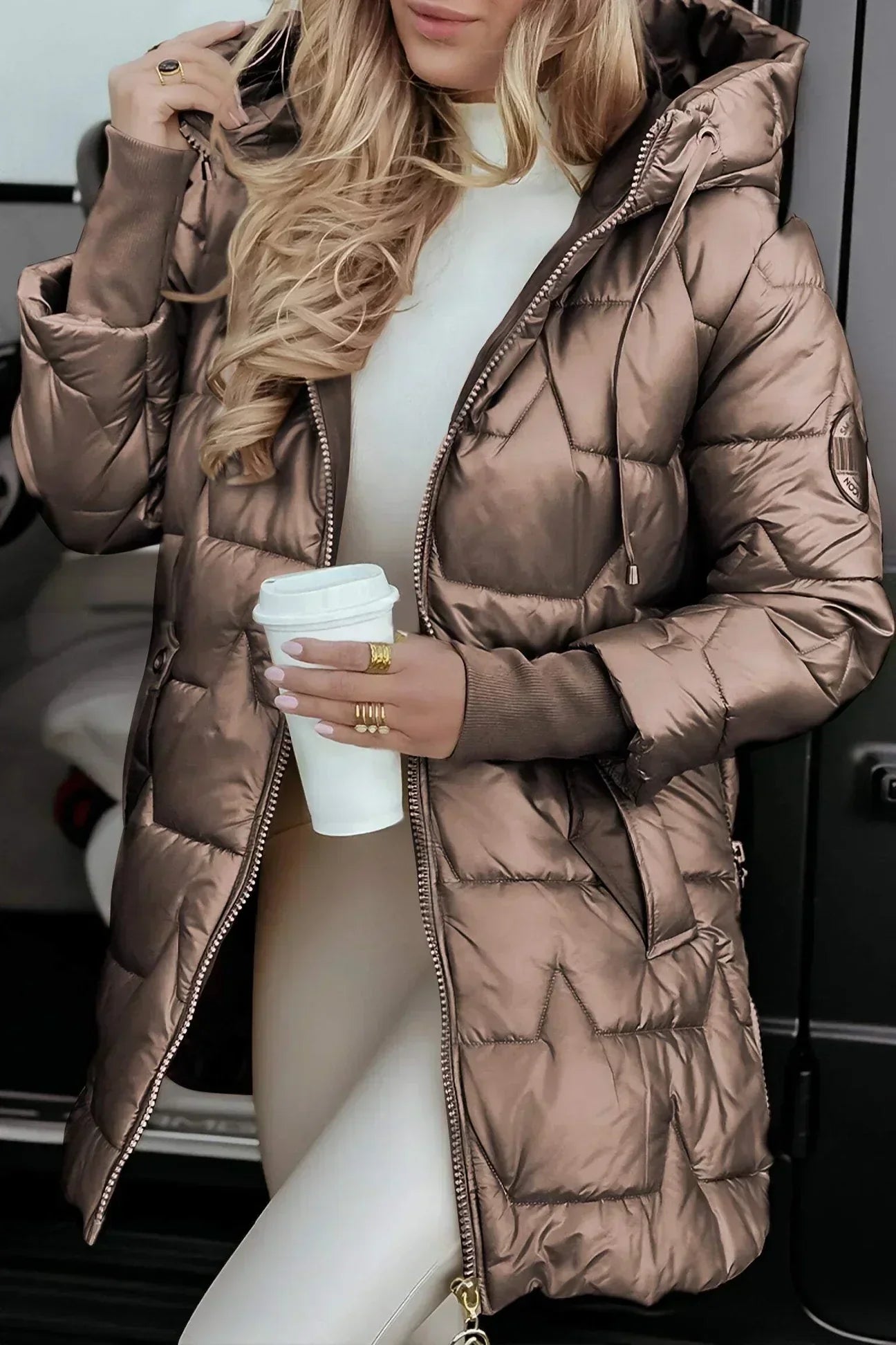 MILA | Chaqueta Larga Acolchada