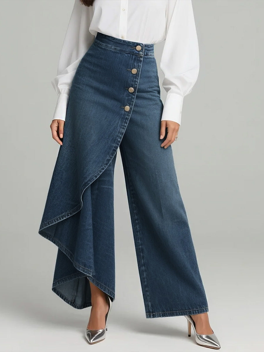 Jeans de pierna ancha para uso diario